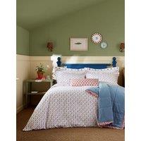 Joules Pure Cotton Vanessa Bedding Set White Mix