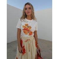 Never Fully Dressed Cotton Rich Floral T-Shirt White