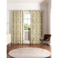 Ted Baker Wild Iris Lined Eyelet Curtains Cream