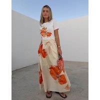 Never Fully Dressed Pure Cotton Floral Maxi A-Line Skirt Multi
