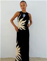 Printed Midaxi Slip Skirt