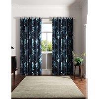 Ted Baker Cabana Lined Eyelet Curtains Navy