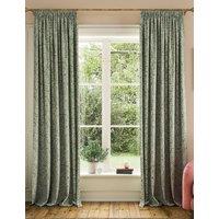 Joules Twilight Ditsy Pure Cotton Pencil Pleat Curtains Green