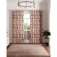 Ted Baker Opal Floral Lined Eyelet Curtains Pink