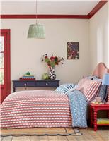 LAND & SHORE Pure Cotton Quintin Stripe Bedding Set Blue Mix