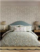 Sanderson Pure Cotton Damson Blossom Bedding Set Light Blue