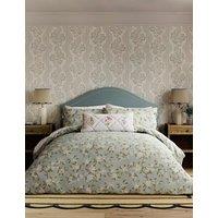 Sanderson Pure Cotton Damson Blossom Bedding Set Light Blue