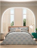 V&A Pure Cotton Lerena Bedding Set Green Mix