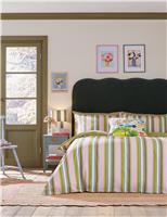 LAND & SHORE Pure Cotton Raven Stripe Bedding Set Multi