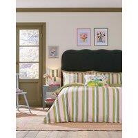 LAND & SHORE Pure Cotton Raven Stripe Bedding Set Multi