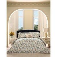V&A Pure Cotton Sweet Tendrils Bedding Set Blue Mix
