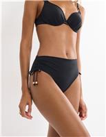 Triumph Summer Twist Ruched High Leg Bikini Bottoms Black