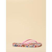 Joules Floral Flat Flip Flops Multi