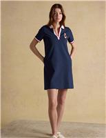 Pure Cotton Collared Mini T-Shirt Dress