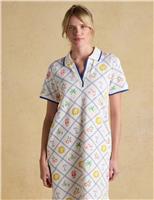 Pure Cotton Printed Mini Shift Dress