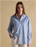 Pure Cotton Striped Collared Shirt