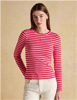 Cotton Rich Striped Ribbed Top