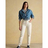 Joules Cotton Rich Striped Ribbed Top Navy Mix