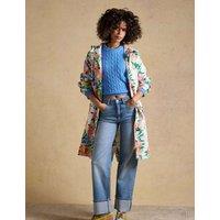 Joules Waterproof Floral Hooded Packaway Raincoat Multi