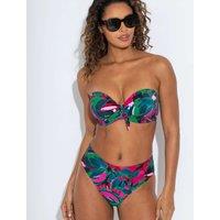 Pour Moi Heatwave Floral Padded Bandeau Bikini Top (B-F) Multi