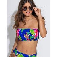 Pour Moi Free Spirit Wired Strapless Bikini Top (C-G) Blue Mix