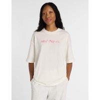 New Balance Pure Cotton Oversized Script Graphic T-Shirt White