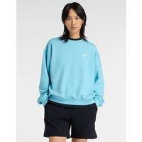 New Balance Cotton Rich Logo Crew Neck Sweatshirt Light Blue