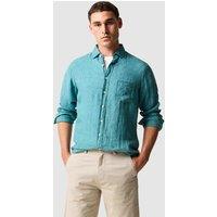 Rodd & Gunn Coromandel Slim Fit Pure Linen Shirt Teal Green
