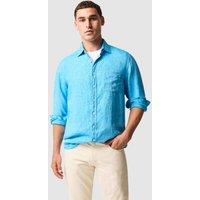 Rodd & Gunn Coromandel Slim Fit Pure Linen Shirt Cobalt