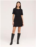 Twill Mini A-Line Skirt