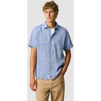 Rodd & Gunn Croftview Linen Rich Checked Shirt Dark Navy Mix