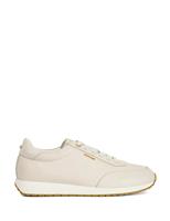 Dune London Leather Lace Up Trainers Sage