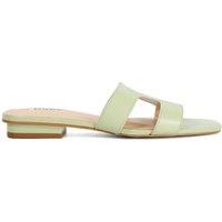 Dune London Wide Fit Leather Block Heel Sandals Sage