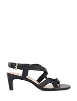 Leather Strappy Kitten Heel Sandals