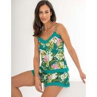Pour Moi Sofa Loves Lace Jersey Cami and Short PJ Set Teal Mix