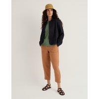 Seasalt Cornwall Pure Linen Relaxed Lightweight Jacket Navy