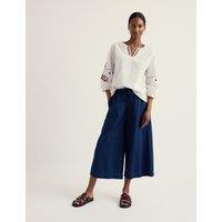 Seasalt Cornwall Pure Cotton Denim Wide Leg Culottes Denim