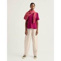Seasalt Cornwall Pure Cotton Slash Neck Relaxed T-Shirt Pink