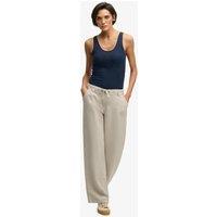 Superdry & Co Pure Linen Low Rise Wide Leg Trousers Beige