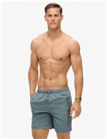 Superdry & Co Pocketed Embroidered Logo Swim Shorts Light Blue