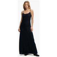 Superdry & Co Scoop Neck Bias Cut Maxi Cami Slip Dress Black