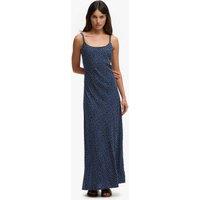 Superdry & Co Ditsy Floral Scoop Neck Maxi Cami Slip Dress Navy Mix