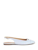 Leather Buckle Slingback Ballet Pumps