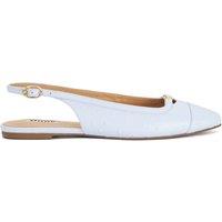 Dune London Leather Buckle Slingback Ballet Pumps Blue