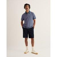 Seasalt Cornwall Pure Cotton Pique Striped Polo Shirt Purple Mix