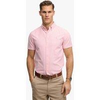 Superdry & Co Relaxed Fit Striped Short Sleeve Oxford Shirt Pink Mix