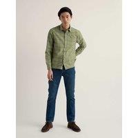 Seasalt Cornwall Pure Cotton Flannel Shirt Green Mix