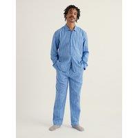 Seasalt Cornwall Pure Cotton Striped Pyjama Set Blue Mix