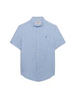 Superdry & Co Relaxed Fit Pure Linen Striped Shirt Blue Mix