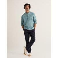 Seasalt Cornwall Regular Fit Pure Linen Overhead Shirt Blue